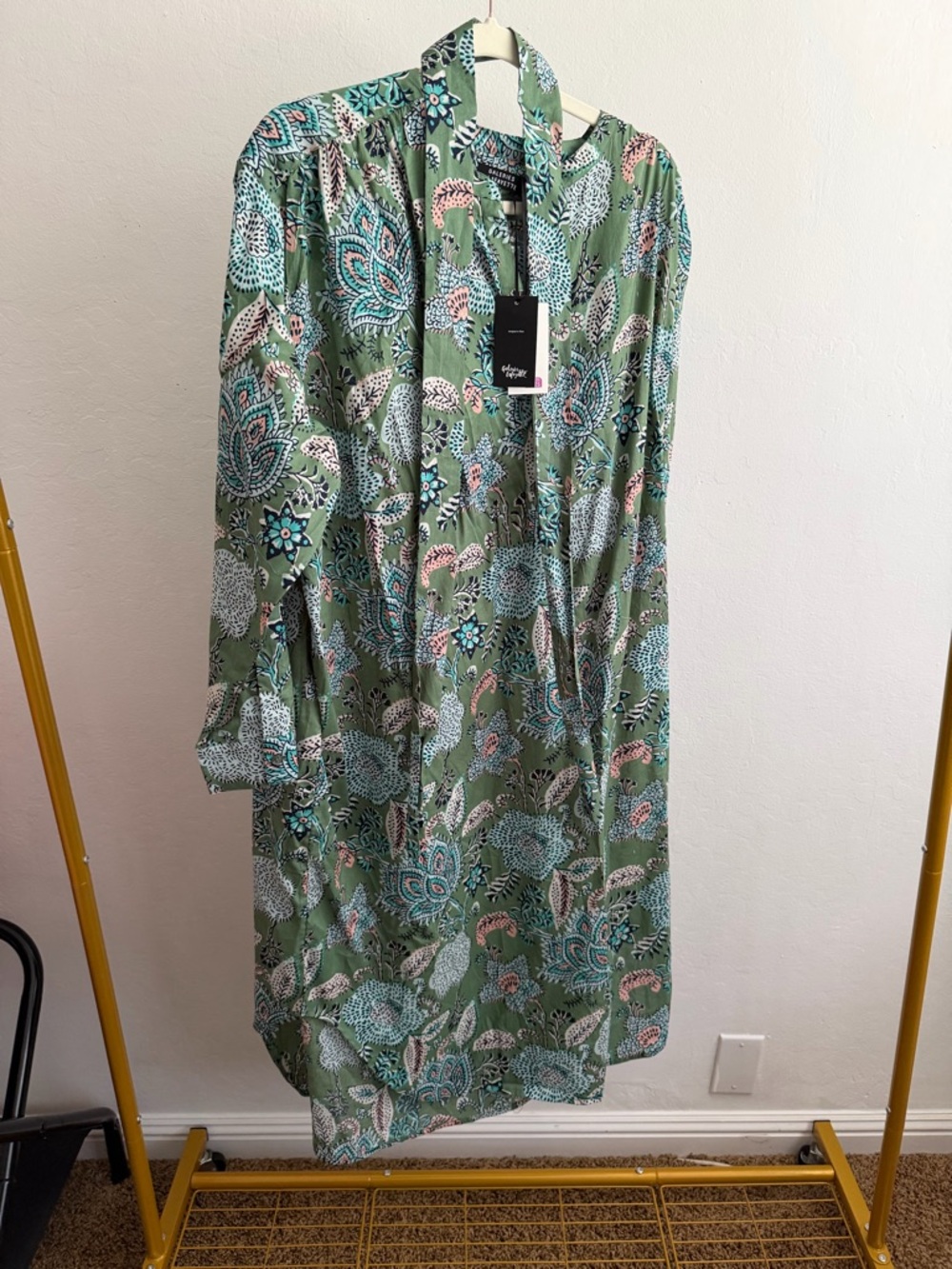 Galleries Lafayette Haussmann 100% organic cotton  Swim Coverup Tunic NWT
